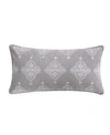 LEVTEX ROME EMBROIDERED DECORATIVE PILLOW, 12" X 24"