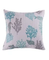 Levtex Cape Coral Coastal Print Euro Sham 2-piece Set In Teal
