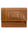 Mancini Casablanca Collection Rfid Secure Ladies Small Clutch Wallet In Camel