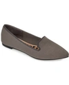 Journee Collection Vickie Womens Knit Slip On Loafers In Gray