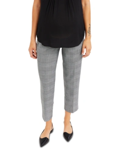 A Pea In The Pod Curie Secret Fit Belly Slim Ankle Maternity Pants In Plaid