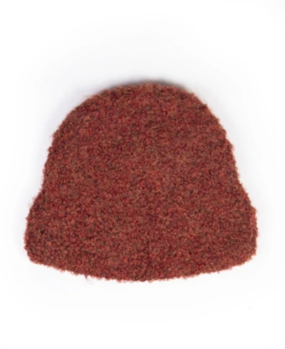 Simply Natural Alpaca Boucle Peruvian Hat In Rust
