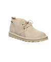 Bearpaw Skye Genuine Shearling Lined Suede Chukka Boot In Oat