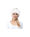 Marcus Adler Women's Plush Faux Fur Stretch Headband In Ivory