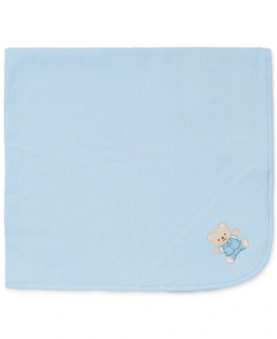 Little Me Kids' Baby Boys Cute Bear Blanket In Light Blue