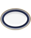 Noritake Blueshire Oval Platter In Cobalt Blue