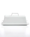 THE CELLAR WHITEWARE COVERED BUTTER DISH, CREATED FOR MACY'S