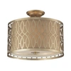 Elk Lighting Estonia 3-light Semi-flush In Aged Silver In Silver