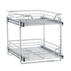 Household Essentials Glidez Dual Slide 2-tier Sliding Cabinet Organizer In Chrome
