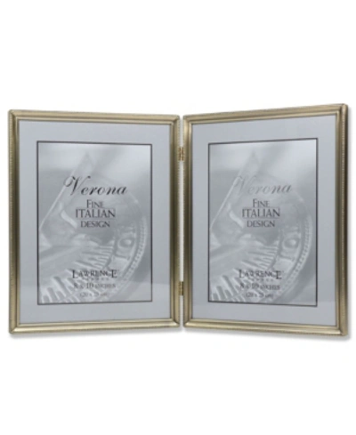 Lawrence Frames Antique Brass Hinged Double Picture Frame In Gold