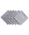 Design Imports Solid Chambray Napkin, Set Of 6 In Grey