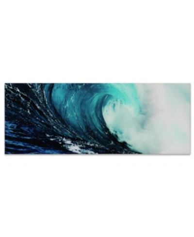 Empire Art Direct 'blue Wave 2' Frameless Free Floating Tempered Glass Panel Graphic Wall Art