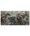Empire Art Direct 'race Day' Mixed Media Iron Hand Painted Dimensional Wall Sculpture In Multi