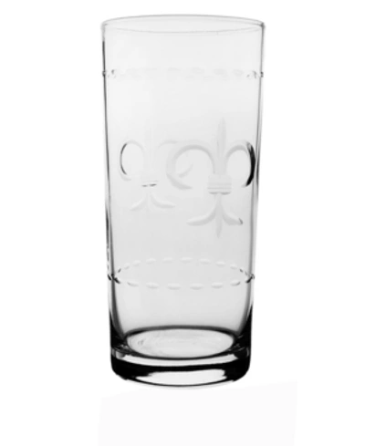 Rolf Glass Fleur De Lis Cooler Highball 15oz - Set Of 4 Glasses In No Color