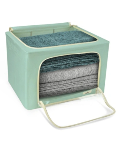 Sorbus Storage Box With Window, Set Of 2 In Teal
