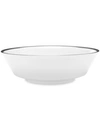Noritake Regina Platinum Large Round Vegetable (salad Bowl), 40 Oz. In Silver