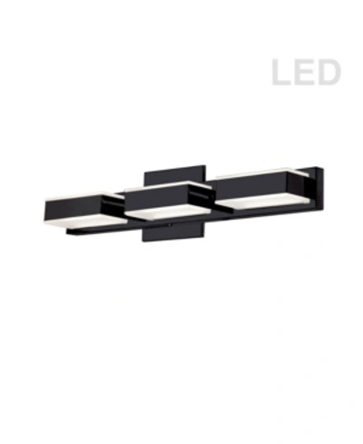 Dainolite 3 Light Led Wall Vanity Light In Black