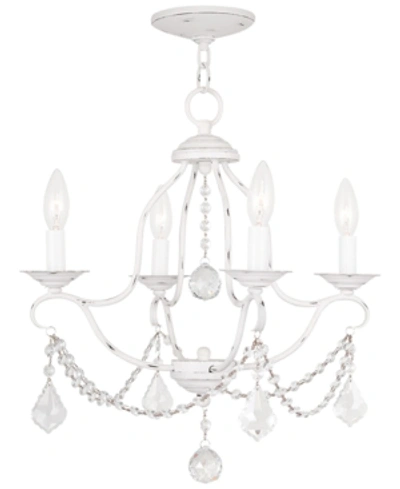 Livex Chesterfield 18" Chandelier In Antique White