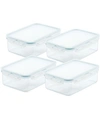 Lock N Lock Purely Better 8-pc. Rectangular Food Storage Containers, 25-oz. In Clear