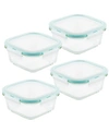 LOCK N LOCK PURELY BETTER GLASS 8-PC. SQUARE 17-OZ. FOOD STORAGE CONTAINERS
