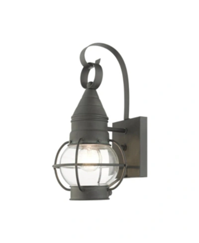 Livex Newburyport 1 Light Outdoor Wall Lantern In Charcoal