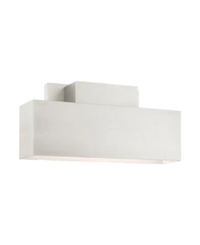 Livex Lynx 2 Lights Outdoor Wall Sconce In Silver-tone