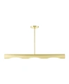 Livex Novato 3 Lights Linear Chandelier In Gold-tone