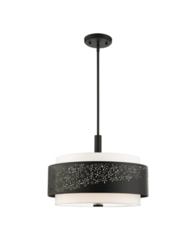 Livex Noria 4 Lights Chandelier In Black