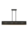 Livex Soma 4 Lights Linear Chandelier In Black