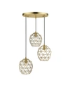 Livex Geometric 3 Lights Pendant In Gold-tone