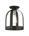 LIVEX STONERIDGE 1 LIGHT PETITE SEMI FLUSH