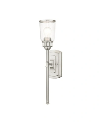 Livex Lawrenceville 1 Light Single Sconce In Brushed Nickel