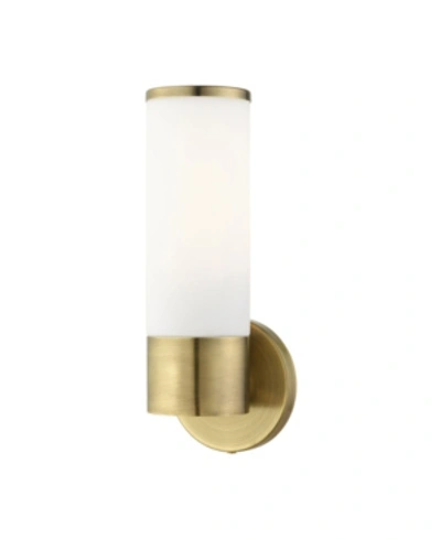Livex Lindale 1 Light Single Sconce In Polished Brass