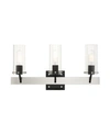 Livex Beckett 3 Lights Vanity Sconce In Silver-tone