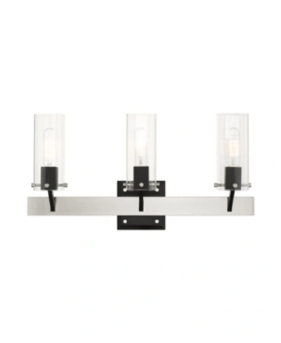 Livex Beckett 3 Lights Vanity Sconce In Silver-tone