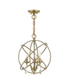 Livex Aria 3 Lights Convertible Chandelier Or Semi Flush In Gold-tone