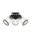 Livex Lawrenceville 3 Lights Flush Mount In Black
