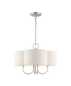 Livex Solstice 4 Lights Chandelier In Silver-tone