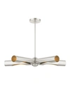 Livex Novato 5 Lights Chandelier In Silver-tone