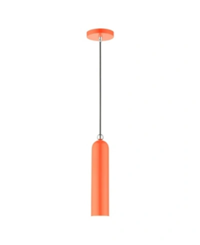 Livex Ardmore 1 Light Pendant In Bright Orange