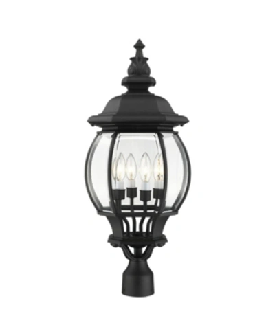 Livex Frontenac 4 Lights Outdoor Post Top Lantern In Black