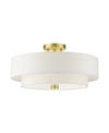 Livex Meridian 4 Lights Semi Flush In Gold-tone