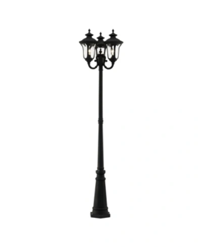 Livex Oxford 3 Lights Outdoor Post Light In Black