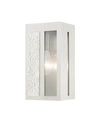 Livex Lafayette 1 Light Outdoor Wall Lantern In Silver-tone