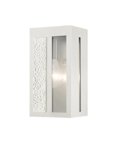 Livex Lafayette 1 Light Outdoor Wall Lantern In Silver-tone