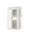 Livex Lafayette 1 Light Outdoor Wall Lantern In Silver-tone