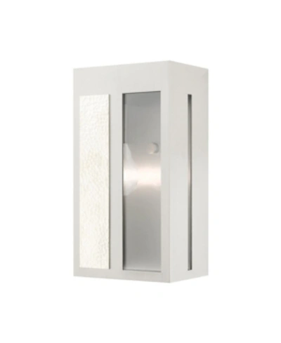 Livex Lafayette 1 Light Outdoor Wall Lantern In Silver-tone