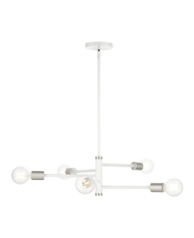 Livex Bannister 5 Lights Chandelier In White