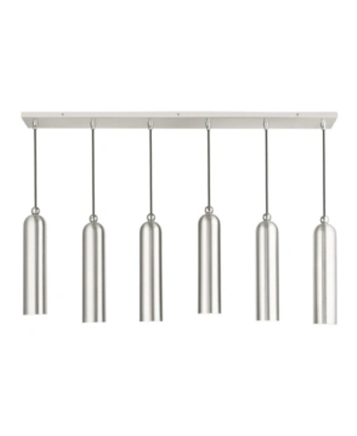 Livex Ardmore 6 Lights Linear Pendant In Silver-tone