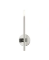 Livex Denmark 1 Light Single Sconce In Silver-tone